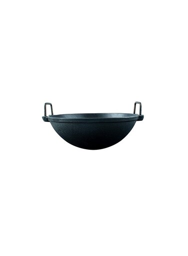 Pre-Seasoned Cast Iron Kadai Black 7inch