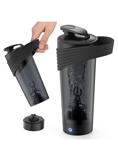SYOSI Electric Protein Shaker Bottle, , 28oz USB Rechargeable Blender Bottles, Shaker Bottles for Protein Mixes with BPA Free, Portable Cup for Workout Supplement Juice