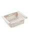 Fridge Organizer Pull Out Drawer Refrigerator Clip On Under Shelf Basket For Kitchen Storage Fits Beige 20*8*16cm