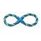 Duvo+ Tug Toy Knotted Cotton 8- Pull Ring 33Cm Grey/Blue