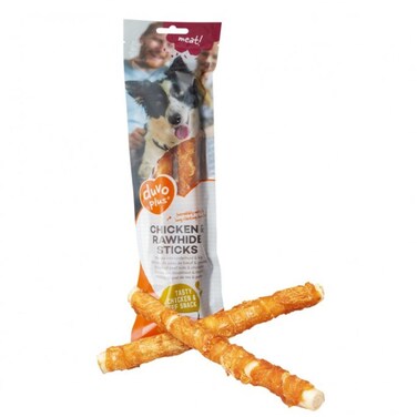 Duvo+ Meat! Large Chicken &amp; Rawhide Chews 25cm &ndash; 2 Sticks