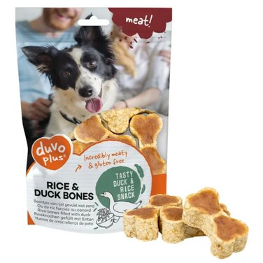 Duvo+ Dog Treats 140g &ndash; Meat Rice Bones with Duck Flavor