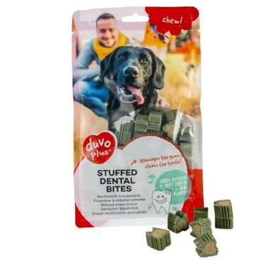 Duvo+ Chew! Stuffed Dental Bites 1cm &ndash; 140pcs &ndash; 420g Green