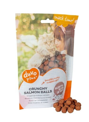 كرات السلمون المقرمشة للقطط - 50 جرام