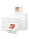 SWIUKPHE White Bakery Boxes with Window, 20Pcs Cookie Boxes, Mini Cake Boxes, Dessert, Pastry, Small Treat Boxes (4x4x2.5Inch-white)