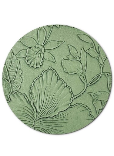 Set of 4, waterproof and heat-resistant coasters, floral-patterned coasters, featuring literary themes (Green), suitable for dining tables and kitchen gatherings