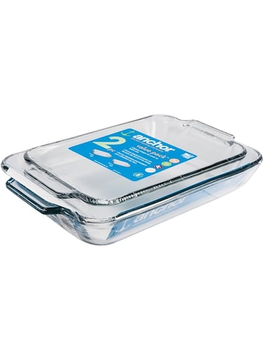 Anchor Hocking Ob Baking Dish 2piece, Clear, ACH.GW82761