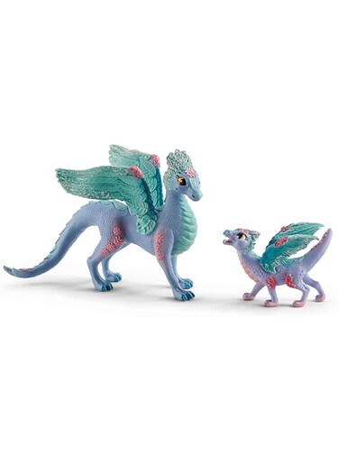 Schleich bayala Flower Dragon and Baby Imaginative Toy for Kids Ages 5-12
