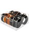 Belt Organizer, Acrylic Storage Holder for Closet and Drawer, 10 Compartments Container for Checkroom, Clear Divider Display Case