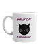 Print Cat Printed Porcelain Mug White/Black/Purple Standard