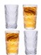 6-Piece Clear Textured Glass Drinking Cups &acirc;&euro;&ldquo; 300ML Each, Premium Decorative Glassware Fo