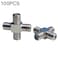 100 PCS 1 F Female to 3 F Female Jack 4 Way F Splitter TV Coax Adapter Connector
