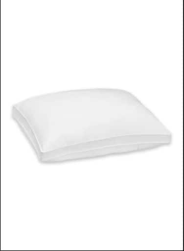 Bed Pillows Double Piping (White), Gusseted Pillow for Back, Stomach or Side Sleepers