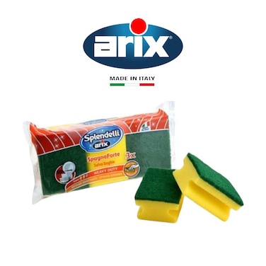 Arix Sanding Sponge Easy Grip 3 pcs - Extra Strong Scouring, Microporous Design, Ideal for Heavy-Duty Cleaning