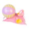 Quut Garden Set &ndash; Banana Pink 3-Piece Kids Outdoor Toy (Rake, Watering Can &amp; Ball) for Sandpit, Garden, Beach &amp; Backyard Play