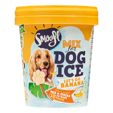 Smoofl Banana Mix for Dog Ice with 10pcs Chew Sticks - 105G
