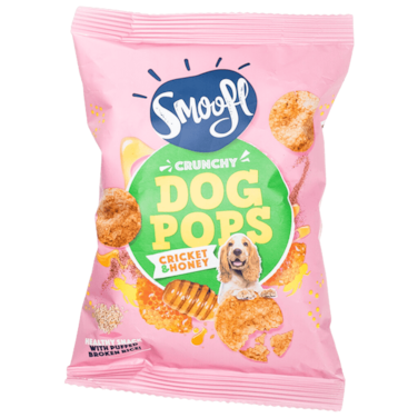 Smoofl Crunchy Cricket &amp; Honey Pops Dog Treats - 24G
