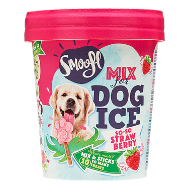Smoofl Strawberry Mix for Dog Ice with 10pcs Chew Sticks - 105G

