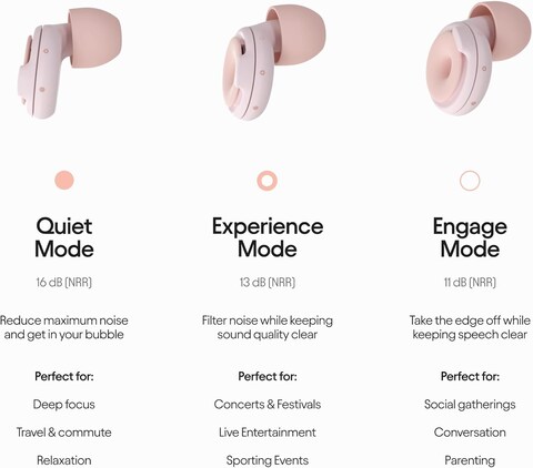 Loop Switch Earplugs &ndash; Multi-Mode Noise-Reducing Earplugs   Adjustable Passive Hearing Protection for Focus, Travel, Concerts, Socializing, Sports Events &amp; Noise Sensitivity   Reusable Ear Protection

