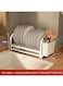 STORE Dish Drying Stand Kitchen Organizer Sink Top Storage Plate Rack With Dish Drainer Utensil Holder Countertop White Colour