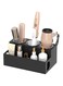 Hair Tool Organizer, Acrylic Storage for Hair Dryer and Styling Tools with 3 Circular Holes and 1 Compartment, Bathroom Countertop Organizer for Accessories, Makeup, and Toiletries