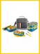 Creation YAH Premium Stainless Steel Bento Lunch Box with Lunch Bag, 2-Layer Leakproof Food Container (1.65L) with Stainless Steel Cutlery &amp; Insulated Thermal Bag, Durable &amp; Stylish for Work &amp; School. Blue &amp; Yellow