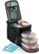 Lunch Bag Insulated Cooler Lunch Box 3 Compartment, Strong SBS Zippers Includes 3 Meal Prep Lunch box Containers and 2 Ice Packs