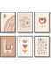 Quzenu Baby Nursery Wall Decor Boho Sunshine Abstract Wall Art Pictures Canvas Prints for Baby Room Girl Nursery Wall Decor Sweet Design Boho Wall Art Posters Unframed
