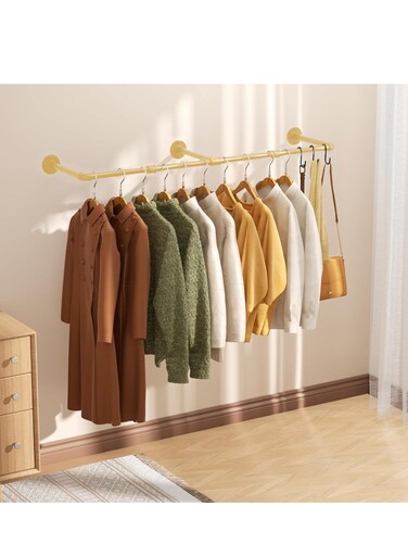 Industrial Pipe Wall Mounting Clothes Rack, Removable Retro Metal Clothes Rail, Heavy Duty Clothes Rail, Bathroom Towel Holder, Hanging Clothes Rods for Bathroom, Bedroom