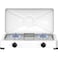 Portable Double Burner Gas Stove with Lid, Enamel Grill, High Flame Efficiency Cooktop