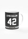 Designer Printed Coffee Mug with Heavy Duty Handle 11oz Ceramic Personalised Gift Mugs Cup [Microwave Safe &amp; Dishwasher Proof ] - Cricket Player - Brendon McCullum, Jersey Number - 42