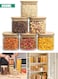 Glass Storage Containers with Lids Glass Jars with Lids Clear Food Storage Jar Square Canister Set of 6 Pantry Organizers and Storage for Flour Oat Pasta Tea Cookie Coffee Bean (6pcs-800ml)
