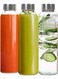 500ml Glass Juice Bottles with Lids &acirc;&euro;&ldquo; 3-Pack Reusable Borosilicate Bottles for Juice, Milk, Smoothies, Kombucha, Infused Water &acirc;&euro;&ldquo; BPA-Free Leakproof Water Bottles with Stainless Steel Caps for Travel, Storage