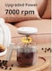 Coffee Mug Electric High Speed Stirring Mug with Lid, TYPE-C Rechargeable Coffee Stirring Borosilicate Glass Stirring Mug