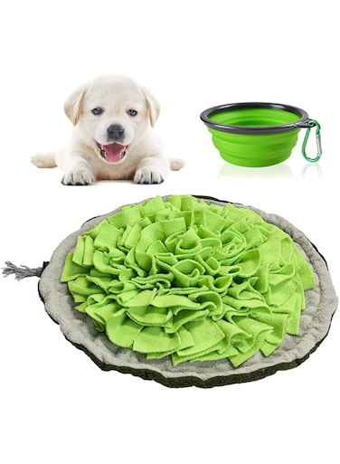 SCHITEC Snuffle Mat for Dogs, [Upgraded] Pet Slow Feeding Pad, Nosework Sniffing Bowl for Puppies Cats Small Dogs
