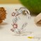S925 Sterling Silver Romantic Cherry Blossom Butterfly Adjustable Open Ring(BSR538-E)