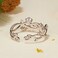 S925 Sterling Silver Romantic Cherry Blossom Butterfly Adjustable Open Ring(BSR538-E)