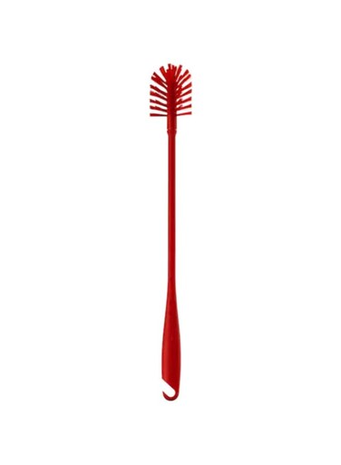 Ikea Polypropylene,Plastic Medelvag Soft Bristles and Thin Handle Bottle Cleaning Brush Used for Wash Inside Bottles and Narrow Jars Pack of 1Pc (Red, Orange)