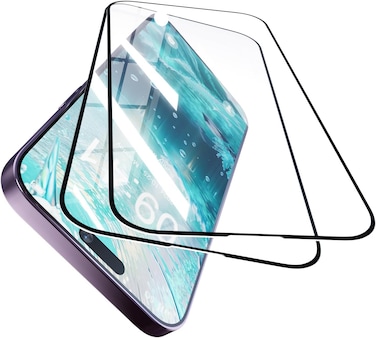 Designed for For Iphone 17 Pro Max Screen Protector,2Pack Tempered Glass [Full Adhesive][Full Coverage] [Bubble-Free] [Anti Scratch] HD Clear High Responsive for Iphone 17 Pro Max
