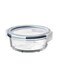 container with lid, round glass/plastic400 ml