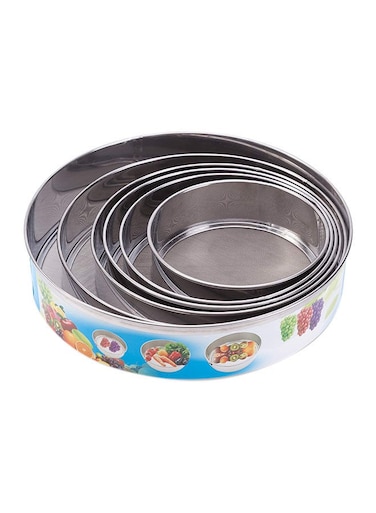 Round Flour Sieve Silver 30centimeter