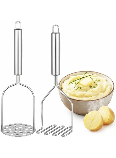 Pcs Potato Smasher, Stainless Steel Masher Kitchen Tool for Avocado, Bean, Fruit, Vegetables, Food