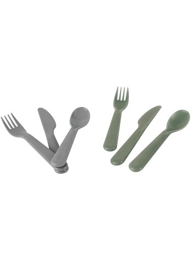 Dantoy - Tiny Biobased Cutlery Set - Mocca &amp; Dark (6251)