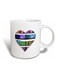 Books-Love Heart Shape Containing Colorful Rainbow Bookshelf Magic Transforming Mug White