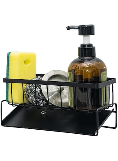 Freihouse Kitchen Sink Caddy, Sponge Holder for Kitchen Sink, Kitchen Sink Organzier and Storage, Rustproof Carbon steel Kitchen Sink Accessories