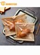 100 Pcs Sandwich Bags, Kraft Brown Paper Bags with Window, Individual Heat Seal Bakery Bag with Sticker, Cookie Bag for Party Favors, Snacks, Treats, Bread Baked Goods Packaging