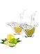 2Pcs Manual Lemon Juicer, Acrylic Manual Lemon Slice Squeezer, Portable Transparent Fruit Juicer, Elegance Bird Shape, Hand Juicer for Orange Lime Pomegranate