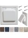 4" Dryer Vent Cover, The Only Dryer Vent With A Dual Door Damper To Seal Your Home, No Lint Collecting Screen, Easy Installation (White)