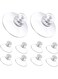 TERRIFI 10pcs Suction Cup Glass Suction Pads 40mm Clear PVC Plastic Sucker Pads Strong Adhesive Suction Holder with Screw Nut for Car Shade Cloth Glass Bathroom Wall Door Glass Window