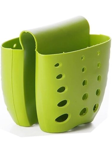 Sponge Holder Kitchen Bath Sink Double Side Hanging Storage Basket